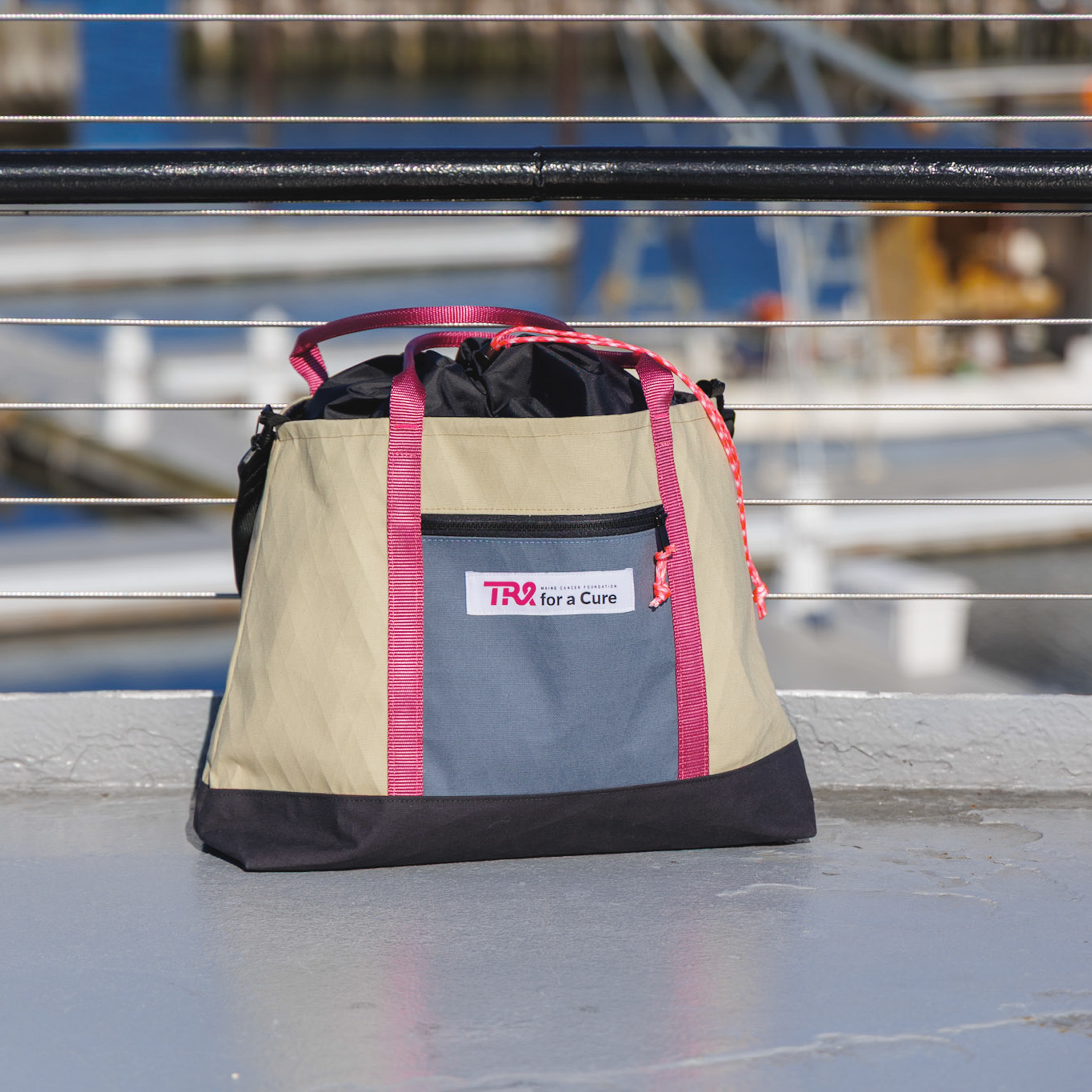 Custom Design and Custom Materials Tri for a Cure Fundraising Totes